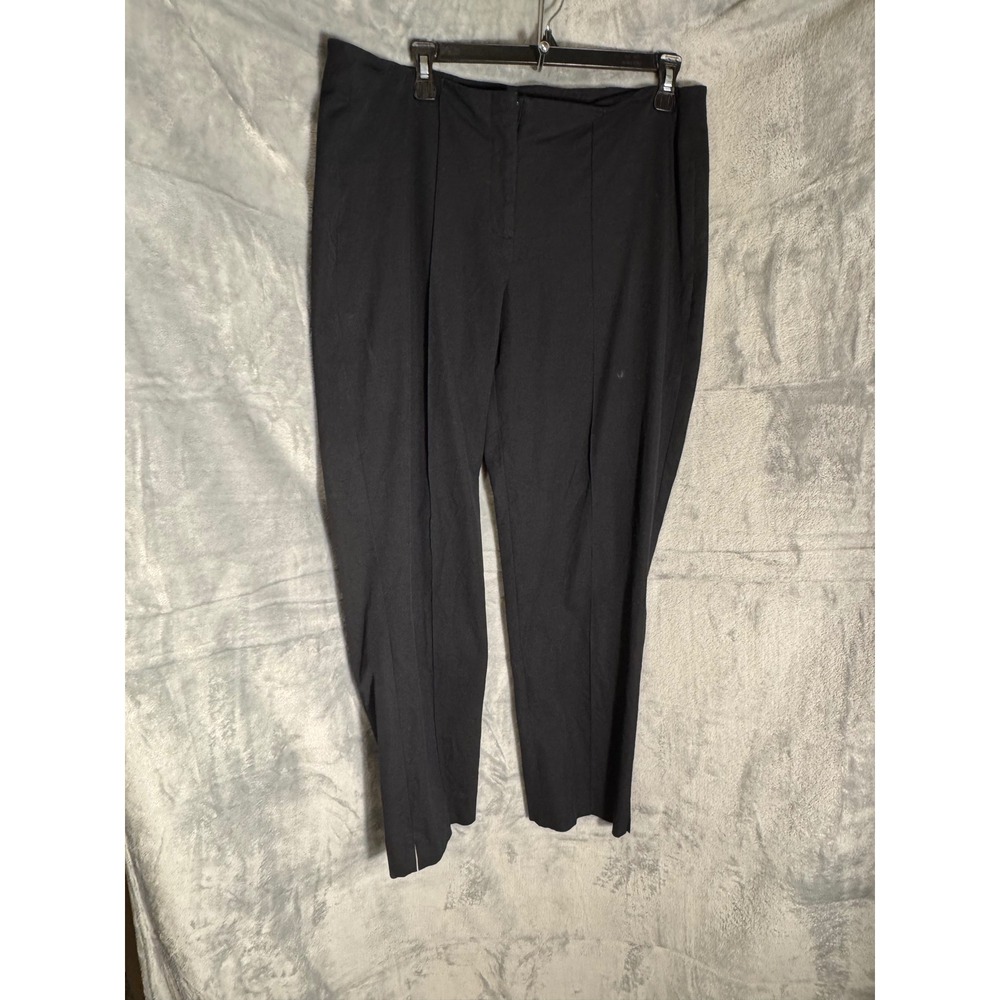 J. Jill Womens‎ Black Cotton Stretch Straight Leg Ankle Pants Size 12